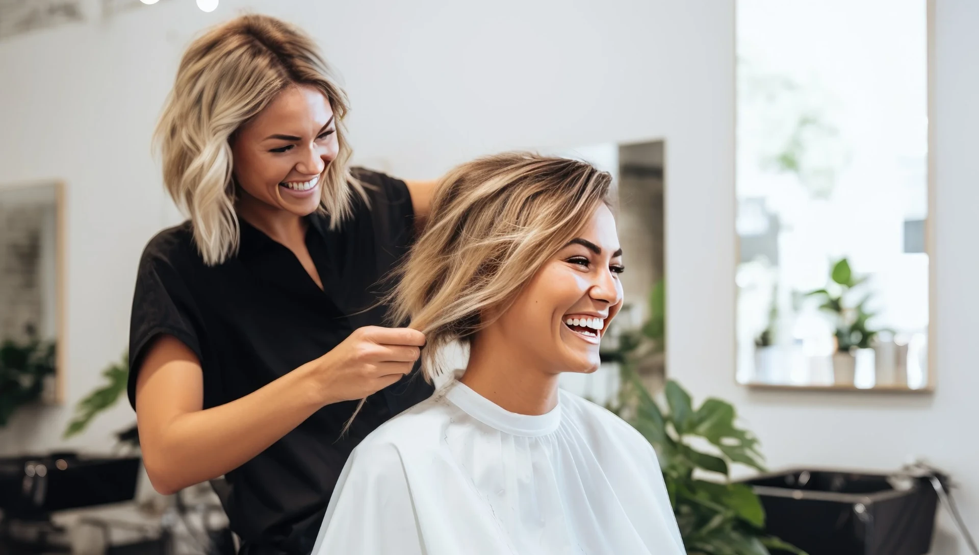 Stylist working with a client